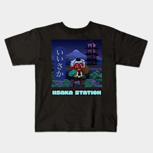 Iisaka, the Tengu Wanderer (Night Ver. 3.2) - “Chibis On The Move” by iisakastation.com Kids T-Shirt